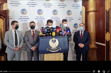 المؤتمر الصحفي لوزير صحة الإقليم في محافظة دهوك حول آخر المستجدات لفيروس كورونا في المحافظة